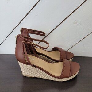 NEW Kenneth Cole Reaction Womens 10 Colton Wedge Sandals Ankle strap